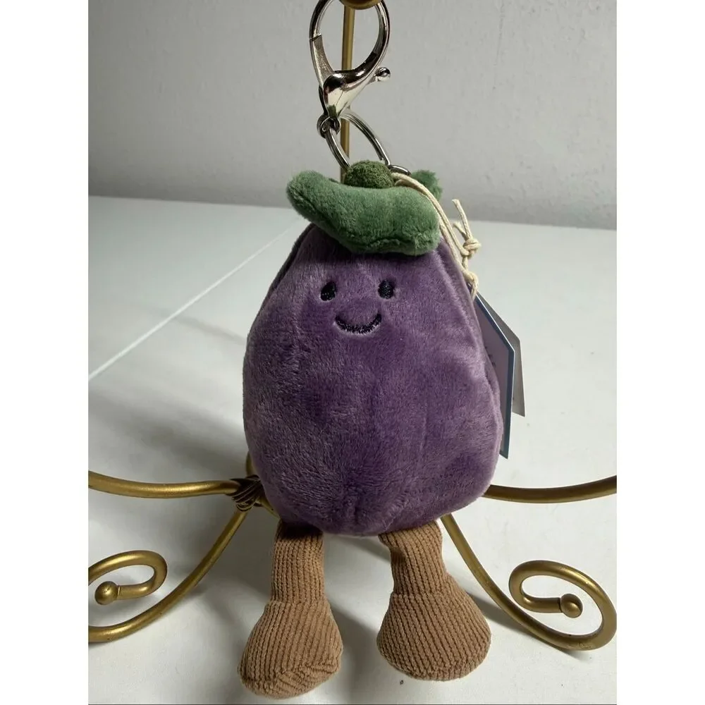 NWT Jellycat Amuseables Eggplant Bag Charm